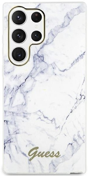 Etui plecki Guess Marble do Samsung Galaxy S23 Ultra White (3666339117429)