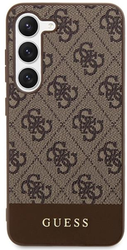 Etui plecki Guess 4G Stripe Collection do Samsung Galaxy S23 Plus Brown (3666339117566)