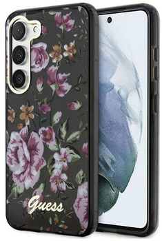Панель Guess Flower Collection для Samsung Galaxy S23 Plus Чорний (3666339117207)