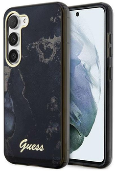 Etui plecki Guess Golden Marble Collection do Samsung Galaxy S23 Plus Black (3666339117351)