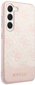 Etui plecki Guess 4G Stripe Collection do Samsung Galaxy S23 Pink (3666339117580)