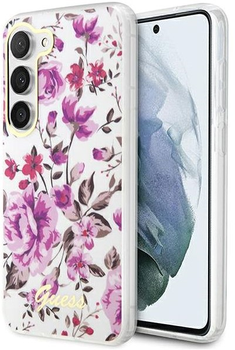 Etui plecki Guess Flower Collection do Samsung Galaxy S23 White (3666339117283)