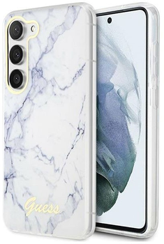 Etui plecki Guess Marble do Samsung Galaxy S23 White (3666339117405)