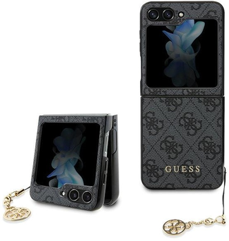 Etui plecki Guess 4G Charms Collection do Samsung Galaxy Z Flip 5 Grey (3666339171964)