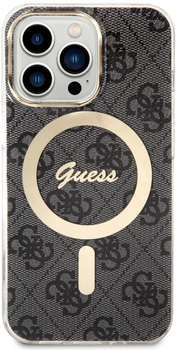 Панель Guess 4G MagSafe для Apple iPhone 13/13 Pro Чорний (3666339126810)