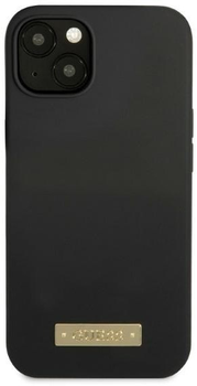 Панель Guess Silicone Logo Plate MagSafe для Apple iPhone 13 Чорний (3666339056827)