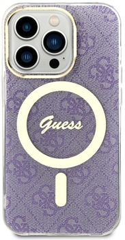 Etui plecki Guess 4G MagSafe do Apple iPhone 14 Pro Purple (3666339118242)