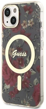 Панель Guess Flower MagSafe для Apple iPhone 14 Хакі (3666339115593)