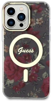 Панель Guess Flower MagSafe для Apple iPhone 14 Pro Max Хакі (3666339115623)