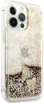 Etui plecki Guess Glitter Charms do Apple iPhone 14 Pro Gold (3666339094010)