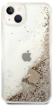 Etui plecki Guess Glitter Charms do Apple iPhone 14 Gold (3666339093990)