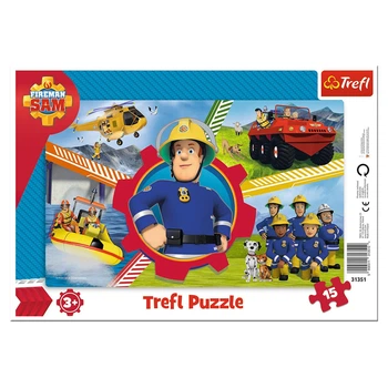 Пазл рамочный "День пожарного Сэма", 15 элементов Trefl Prism A&D Fireman Sam (5900511313512)