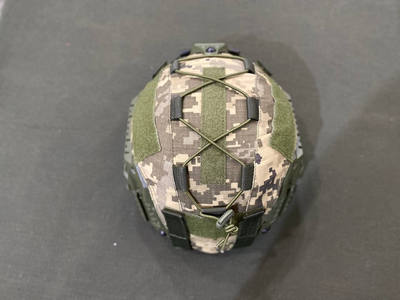 Тактичний військовий кавер на шолом каску Sestan Busch Піксель L