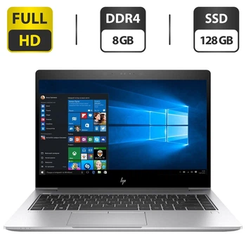 Ультрабук Б-класс HP EliteBook 735 G5 / 13.3" (1920x1080) IPS / AMD Ryzen 3 2300U (4 ядра по 2-3.4 GHz) / 8 GB DDR4 / 128 GB SSD / AMD Radeon Vega 6 Graphics / WebCam б/у