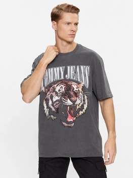 Koszulka męska bawełniana Tommy Jeans DM0DM17740 2XL Szara (8720645024910)