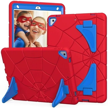 Чехол STR Spider Apple iPad 9 (10.2" экран) детский с подставками Spiderman Red/Blue