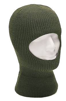 Балаклава зимова тактична One size Олива Mil-Tec KOPFHAUBE BALACLAVA POLYACRYL OFFEN OLIV (12111001)