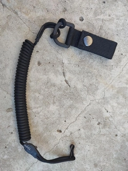 Тренчик карабин шнур страховочный витойшнур спиральный паракорд черный 971 MS