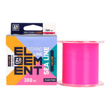 Леска ZEOX Hi-Viz Element Sea 300м Fluo Pink 0.309мм – фото