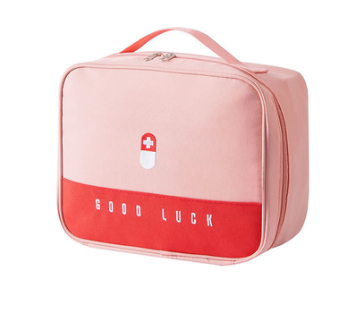 Органайзер-сумка для ліків "GOOD LUCK". Розмір 25х20х13,5 см. Рожева