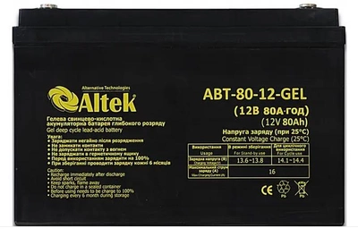 Преобразователь напряжения ASK12 800VA/640W DC12V + АКБ ABT-80Аh/12V GEL
