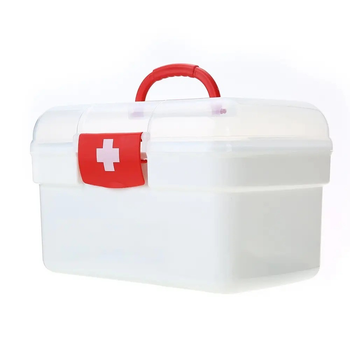 Аптечка органайзер с отсеками 26х17см Белый контейнер для хранения лекарств (1010280-White)