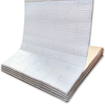 Самоклеющаяся декоративная 3D панель Sticker Wall 2000х70х0,3 см (dec0007495) Белый