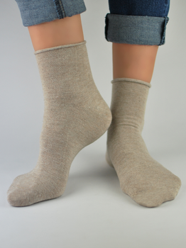 Жіночі шкарпетки Noviti SB022-W-02 35-38 Бежеві (5905204314647)