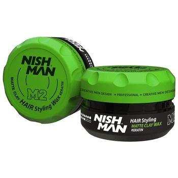 Матова глина для укладання волосся Nishman Matte Clay Hair Styling Wax M2 150 мл