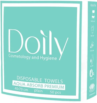 Рушники 40х70 см в пачці з целюлози 50 г/м2 Aqua Absorb Doily гладкі 50 шт