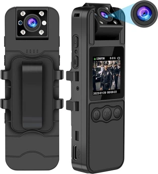 Видеокамера нагрудная Body Camera 1080p с диктофоном, поворотным объективом и дисплеем