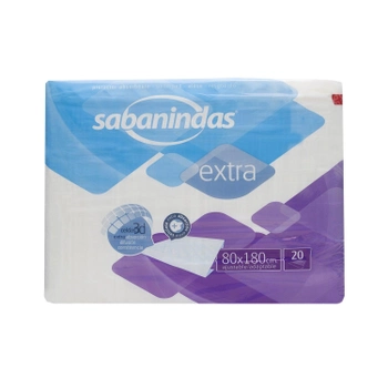 Одноразові пелюшки Sabanindas Absorbent Bedding Protector Extra 80x180 30 шт (8410520039268)
