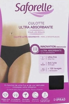 Менструальні трусики Saforelle Ultra Absorbent Short Розмір XL Чорні (3700399100516)