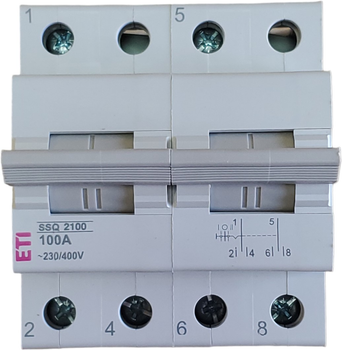 Перемикач навантаження ETI SSQ 2100 "1-0-2", 2p 100A (2421428)