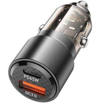 Зарядне автомобільне BOROFONE BZ20 PD20W+QC3.0 (1Type-C/1USB/3A) Чорний