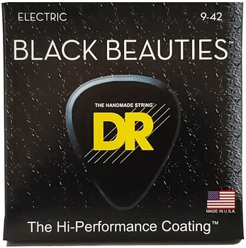 Cтруны для электрогитары DR STRINGS BLACK BEAUTIES ELECTRIC - LIGHT (9-42)