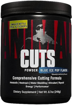 Жироспалювач Universal Nutrition Animal Cuts Powder 248 г Блакитне морозиво (0039442032928)