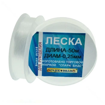 Леска (мононить), 0,25 мм, Прозрачная, 1 Катушка, 50 м (LES-020531) Polimex