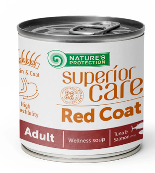 Суп для собак з рудим забарвленням шерсті NP Superior Care Red Coat All Breeds Adult Salmon and Tuna з лососем та тунцем, 140мл