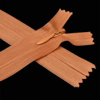 Молния потайная неразъемная, 50 см, Тип 3, Коричнево-оранжевая, 1 шт (ZIP-016012) Polimex