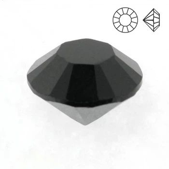Стразы стеклянные конусные SS25 (5,4 мм), Черные, 10 шт (STR-018889) Polimex