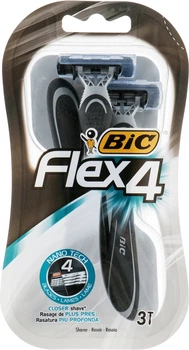 Чоловічий станок для гоління "Flex 4", 3 шт. - Bic 3шт (193923-34346)