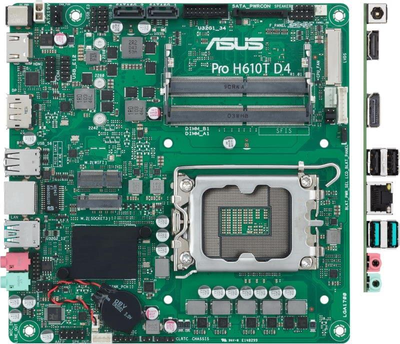 Материнська плата ASUS PRO H610T-CSM (PRO H610T-CSM) (s1700, Intel H610, Mini-ITX)