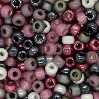 Бисер японский Miyuki круглый RR 6/0 №mix35, Розовый, 5 г (BIS-046002)