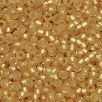 Бисер японский Miyuki круглый RR 11/0 №4F, Золотистый матовый, 5 г (BIS-045579)