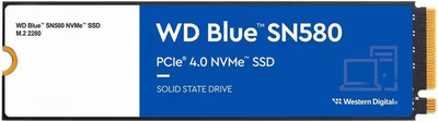 Накопичувач SSD Western Digital m.2 NVMe 1TB BLUE SN580 WDS100T3B0E (WDS100T3B0E)