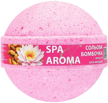 Солевая бомбочка для ванн "Лотос и масло миндаля" - Bioton Cosmetics Spa & Aroma Bath Bomb 75g (905968-52822)