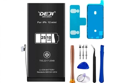 Усиленный аккумулятор DEJI (2510 mAh) для Apple iPhone 12 mini + набор инструментов High Copy