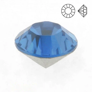 Стразы стеклянные конусные SS6 (2,0 мм), Синие, 10 шт (STR-018766) Polimex