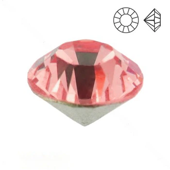 Стразы стеклянные конусные SS10 (2,8 мм), Розовые, 10 шт (STR-018790) Polimex